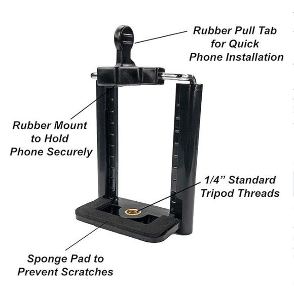 12 Qty - Universal Smartphone Tripod Stand Holder Clip Mount Adapters Support - Picture 3 of 9